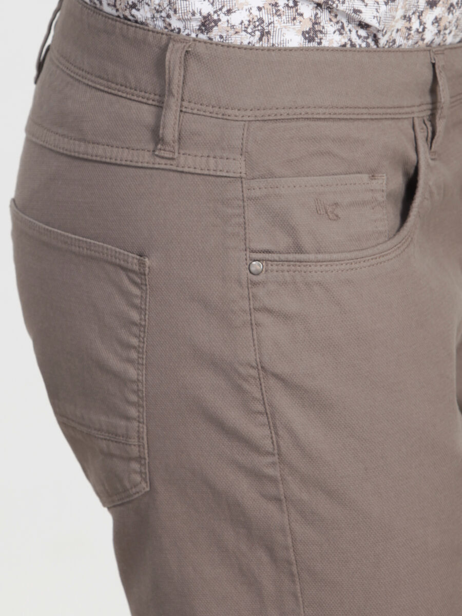 Vizon Düz Dokuma Slim Fit Casual Pamuk Karışımlı Pantolon