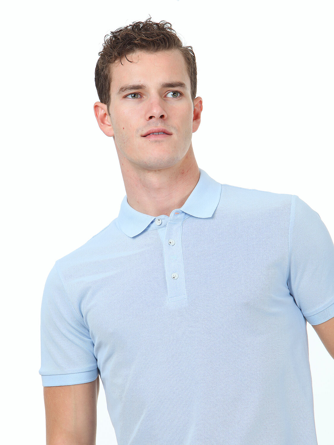 Mavi %100 Pamuk T-Shirt