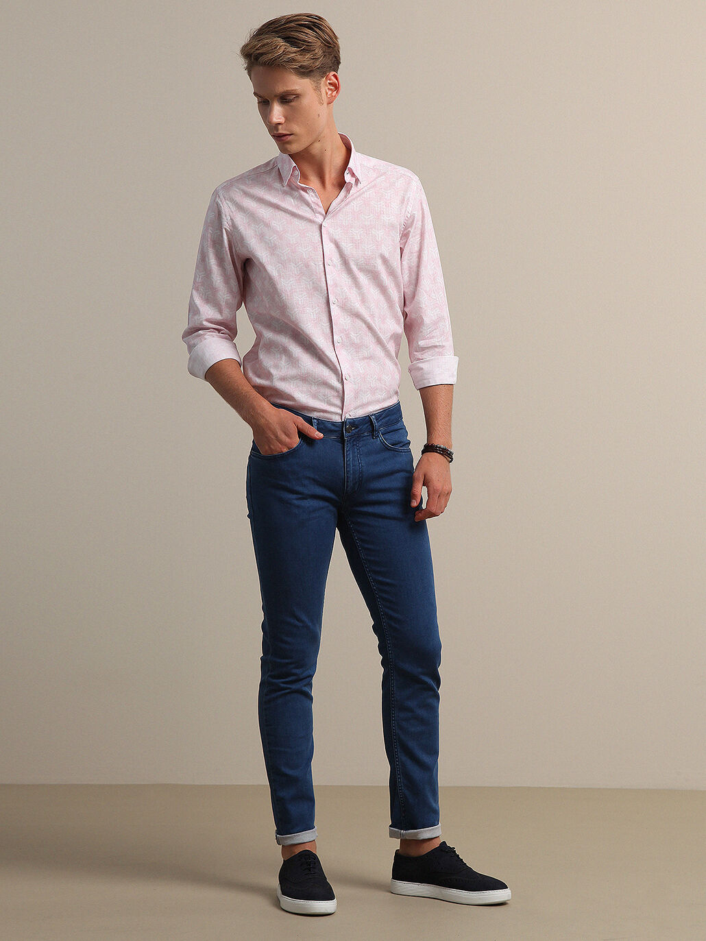 Mavi Slim Fit Denim Pamuk Karışımlı Pantolon