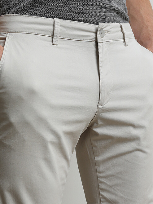 Taş Düz Dokuma Regular Fit Casual Pamuk Karışımlı Pantolon - Thumbnail