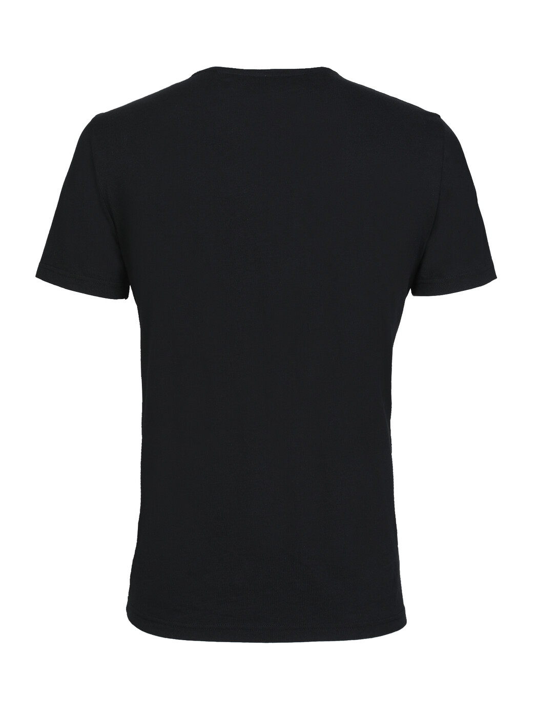 Siyah Baskılı %100 Pamuk T-Shirt - Thumbnail