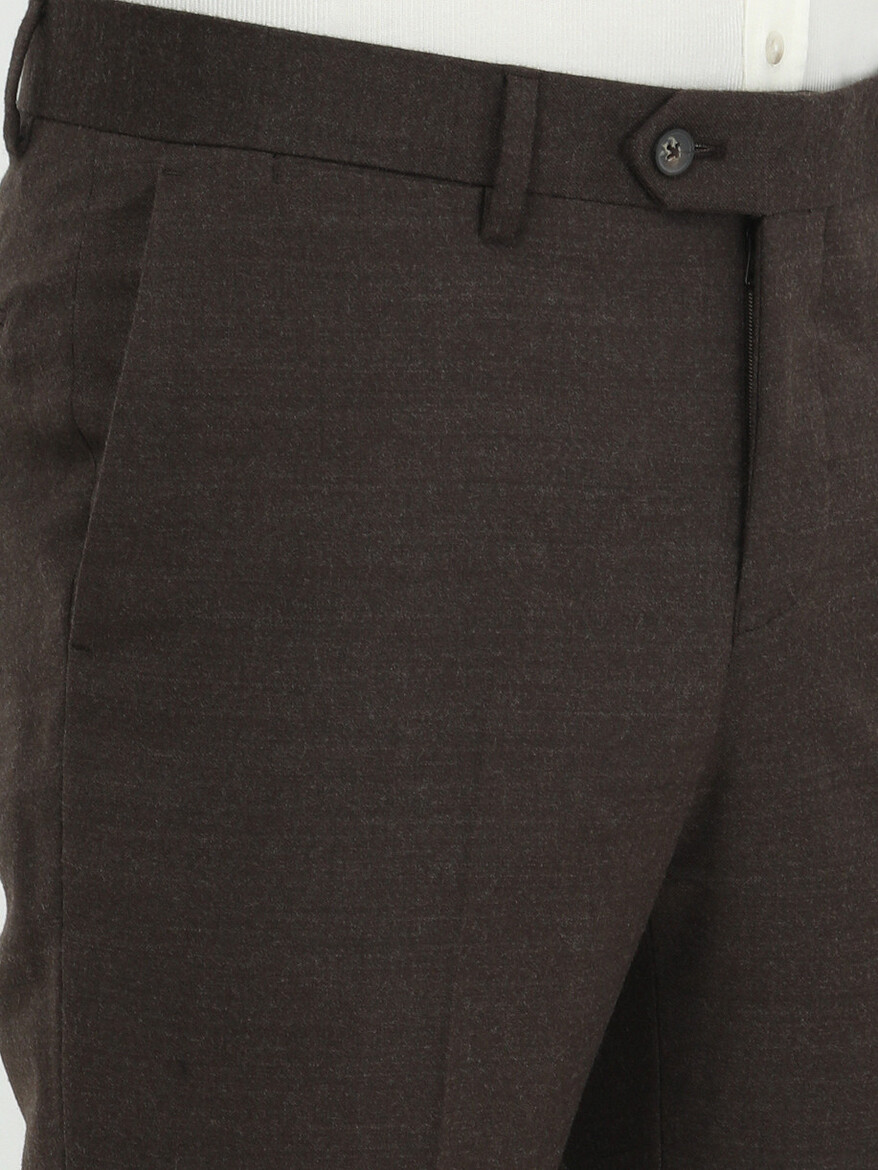 KİP - Vizon Düz Dokuma Fitted Fit Klasik Yün Karışımlı Pantolon (1)