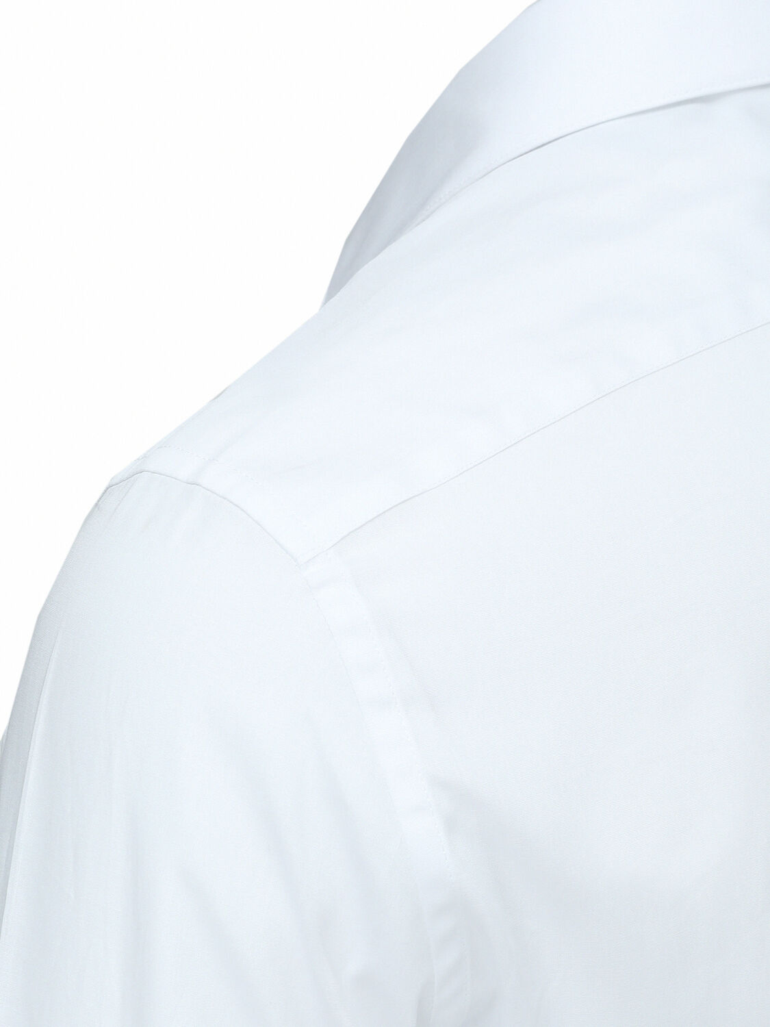 Beyaz Düz Slim Fit Duble Manşet Klasik Yaka Smokin Gömlek