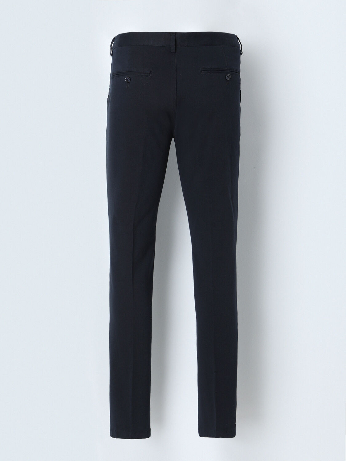 Lacivert Düz Dokuma Slim Fit Smart Casual Pamuk Karışımlı Pantolon