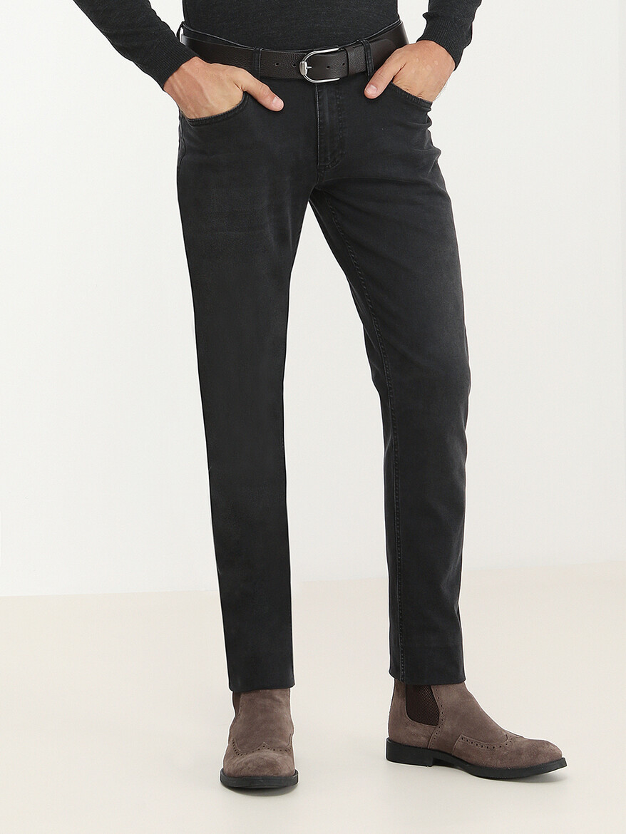 KİP - Siyah Slim Fit Denim Pamuk Karışımlı Pantolon (1)