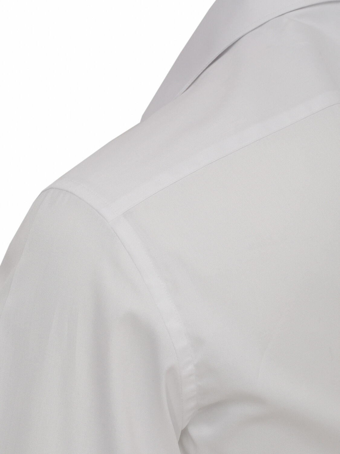 Beyaz Düz Regular Fit Dokuma Klasik %100 Pamuk Gömlek