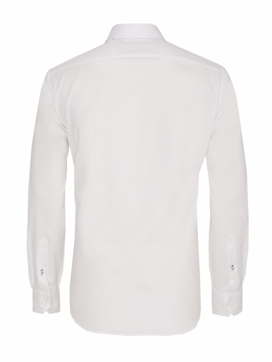 Beyaz Düz Slim Fit Dokuma Klasik %100 Pamuk Gömlek