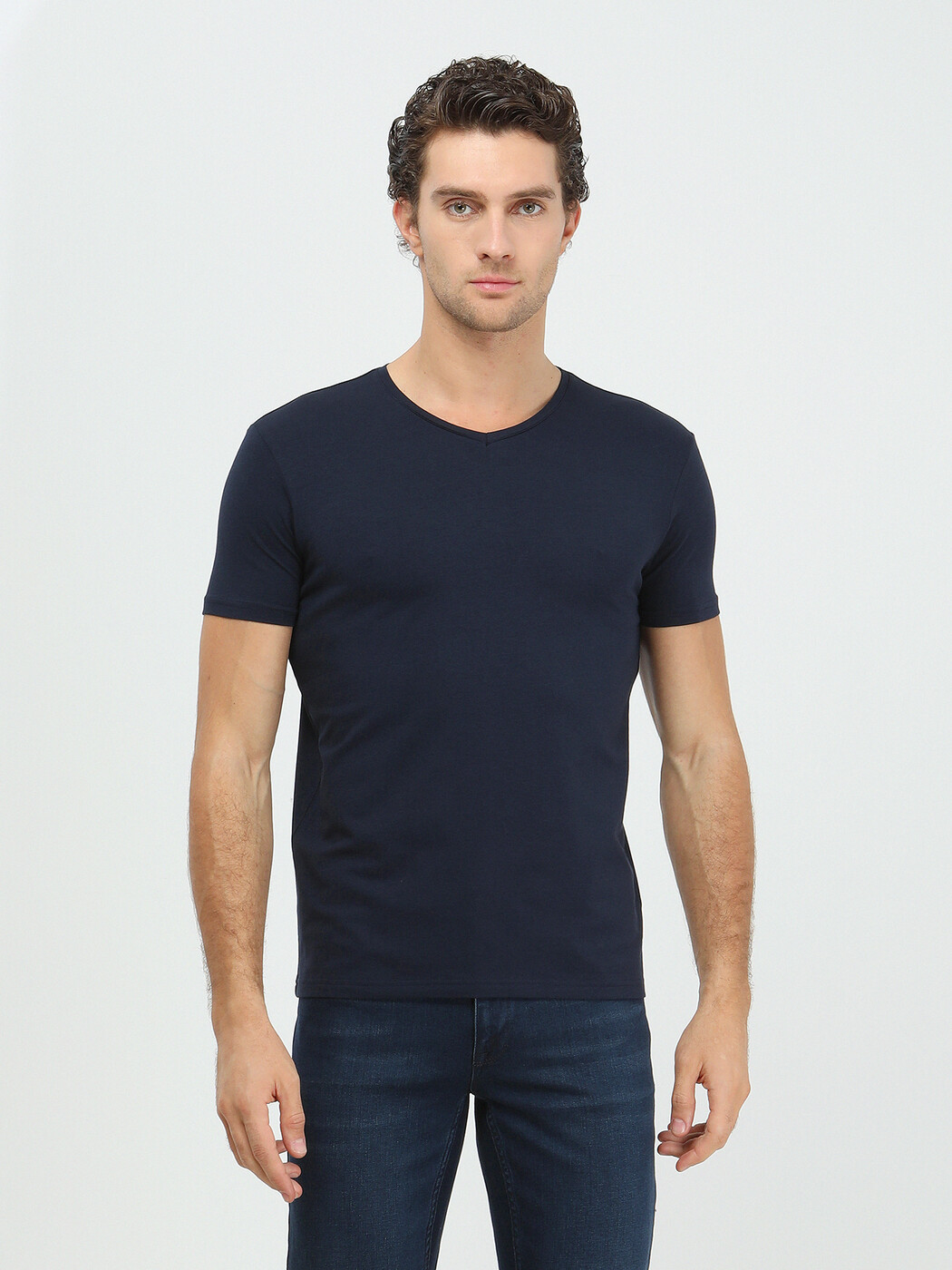 KİP - Lacivert Pamuk Karışımlı T-Shirt (1)