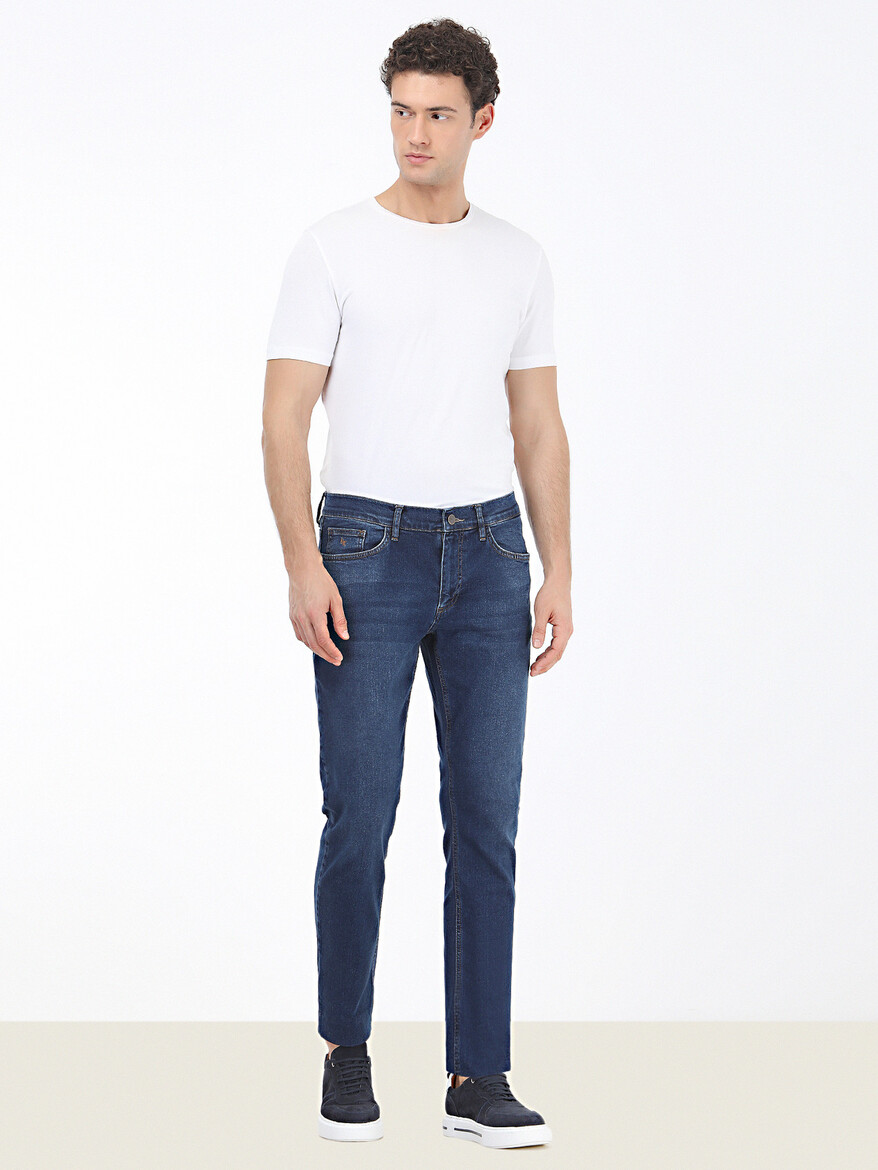 KİP - Lacivert Slim Fit Denim Pamuk Karışımlı Pantolon (1)