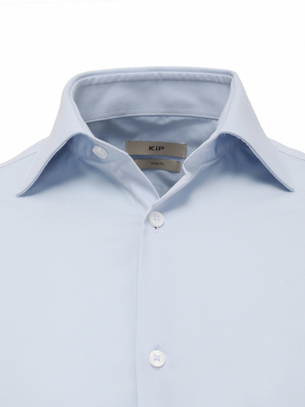 Mavi Düz Slim Fit Dokuma Klasik Pamuk Karışımlı Gömlek - Thumbnail