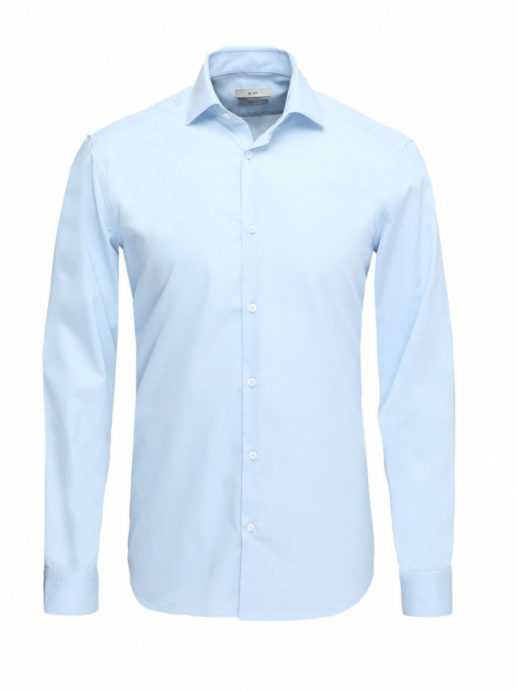 Mavi Düz Regular Fit Dokuma Klasik Pamuk Karışımlı Gömlek - Thumbnail