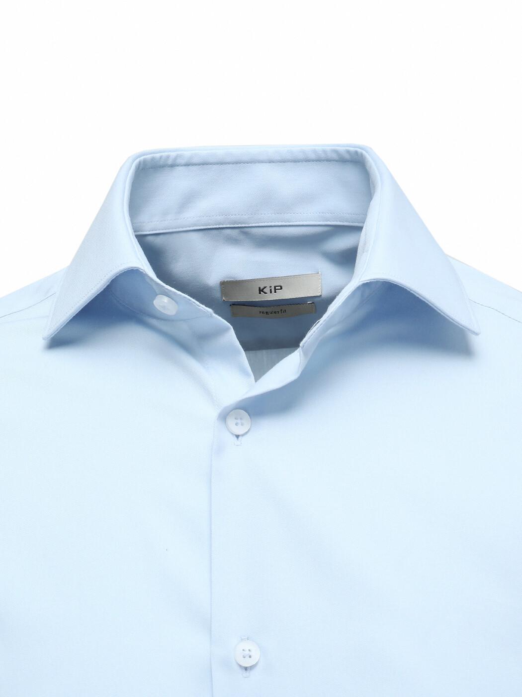 Mavi Düz Regular Fit Dokuma Klasik Pamuk Karışımlı Gömlek - Thumbnail