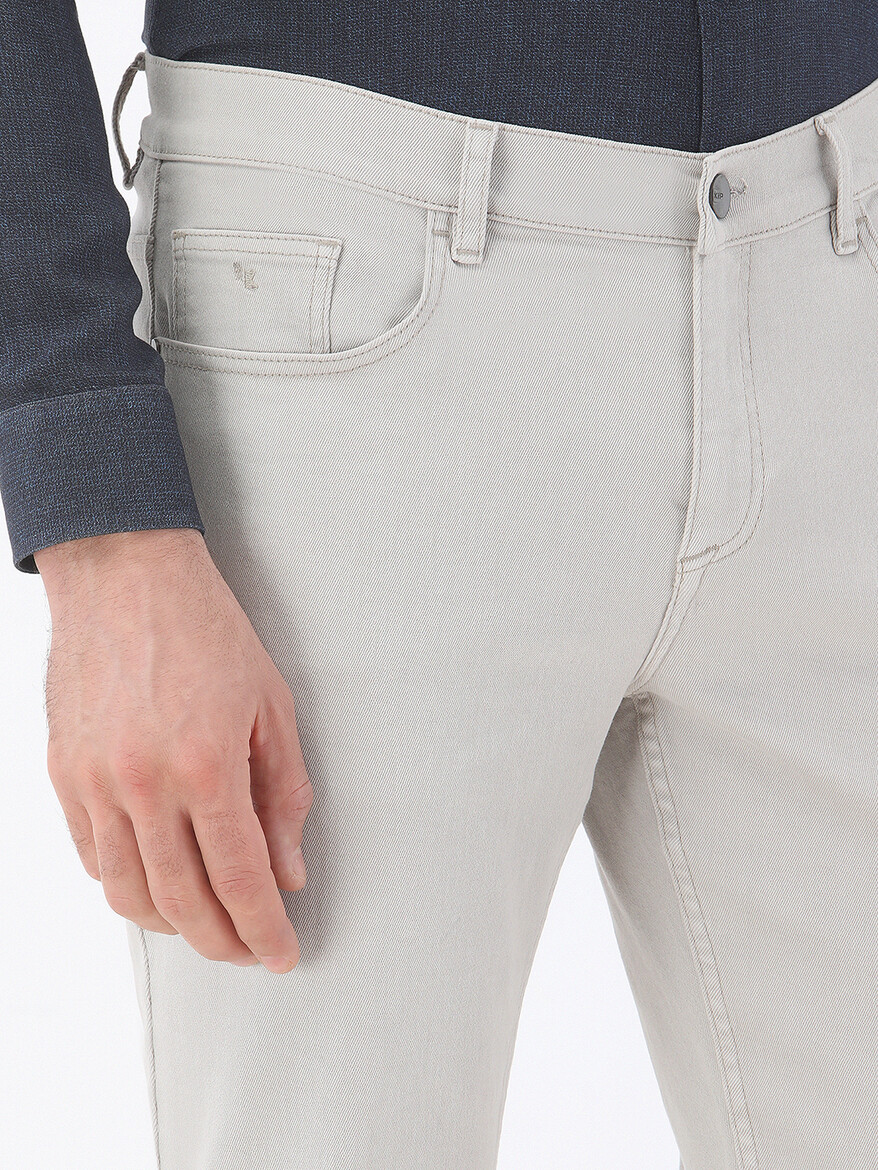 Taş Slim Fit Denim Pamuk Karışımlı Pantolon - Thumbnail