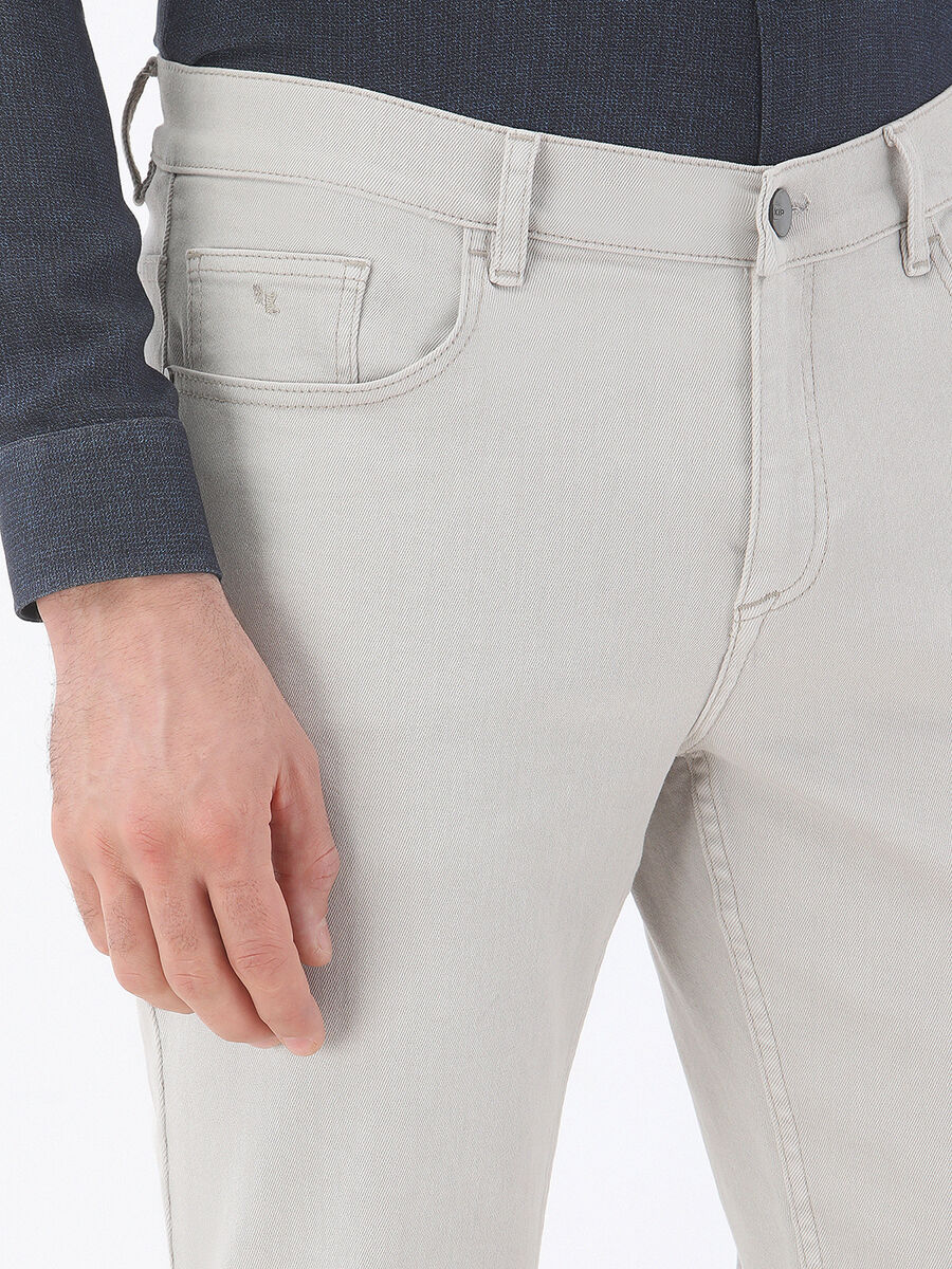 Taş Slim Fit Denim Pamuk Karışımlı Pantolon