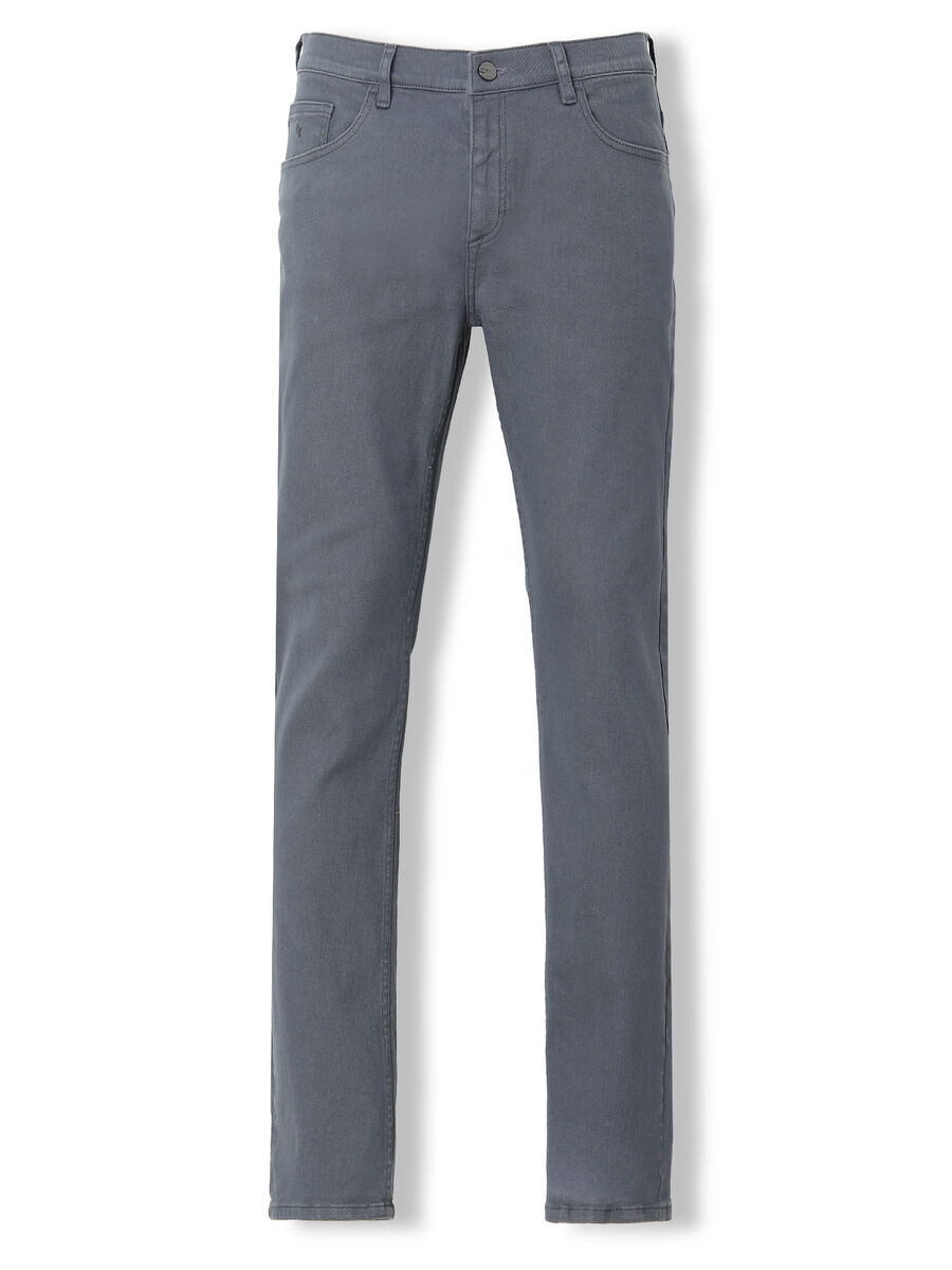 Lacivert Slim Fit Denim Pamuk Karışımlı Pantolon - 5