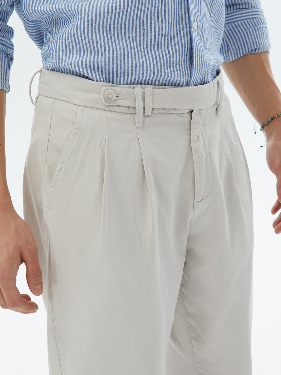 Taş Dokuma Smart Casual %100 Pamuk Pantolon