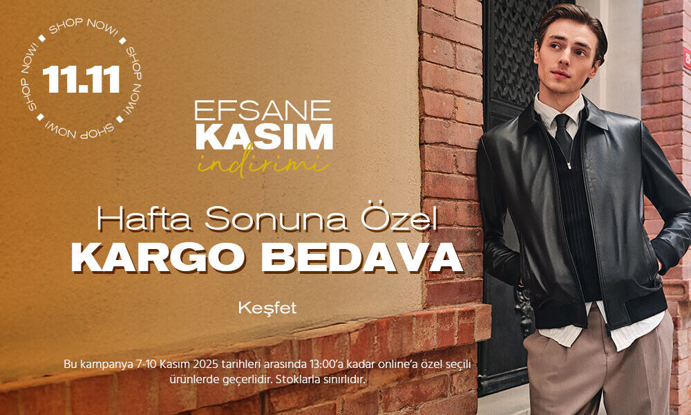 Efsane Kasım İndirimi! Hafta Sonu Özel Kargo Ücretsiz!