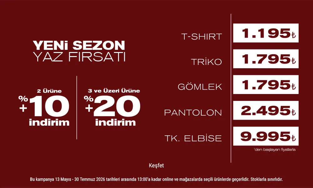 Yeni Sezonda İndirim Fırsatı!