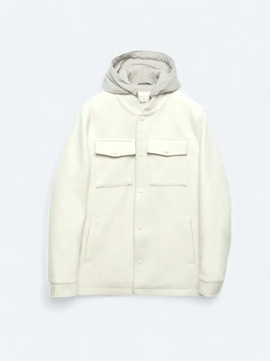 Açık Bej Regular Fit Kapüşonlu Casual Dokuma Mont - 9