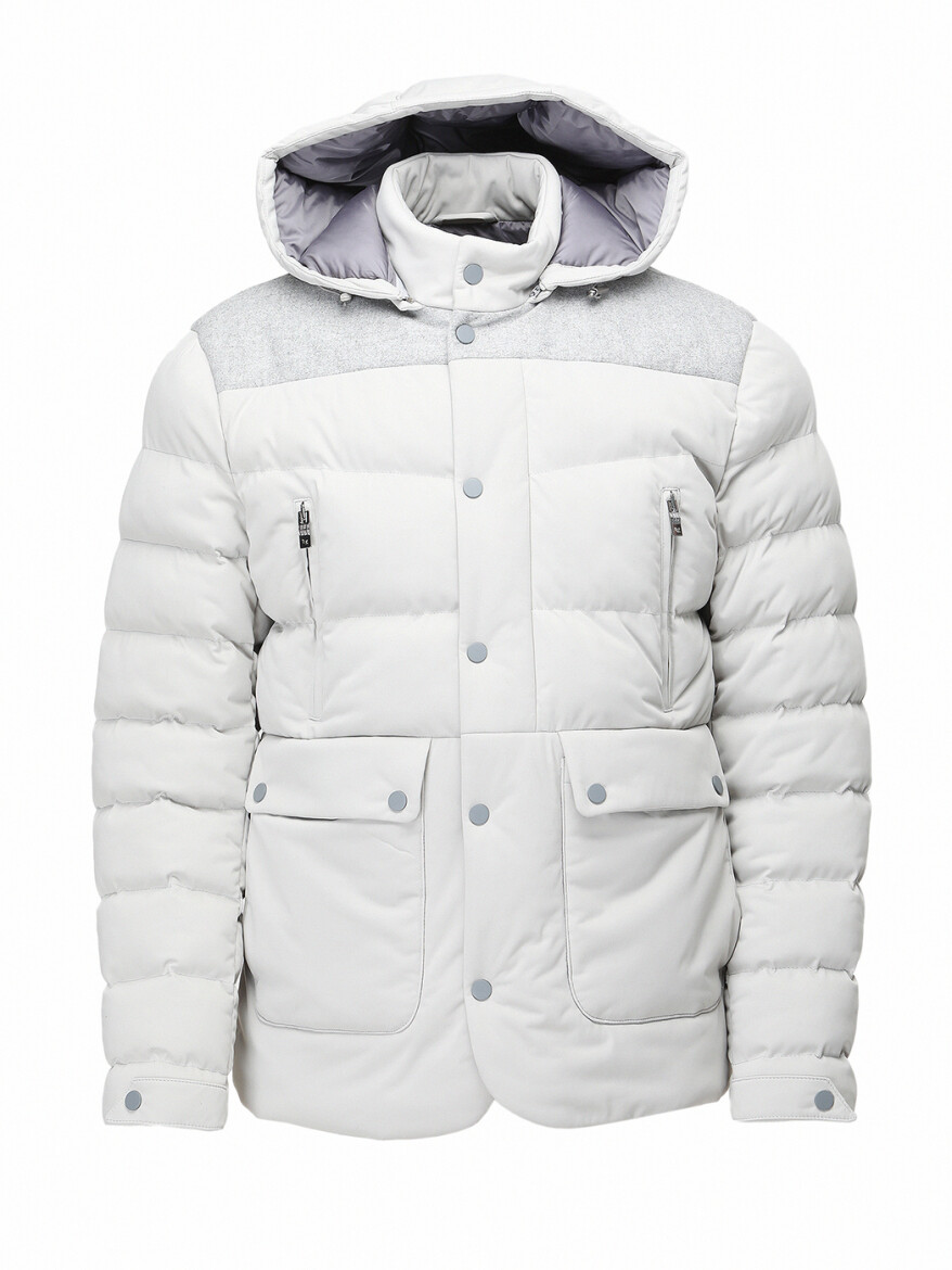 Açık Gri Regular Fit Micro Jel Elyaflı Spor Ceket - 7