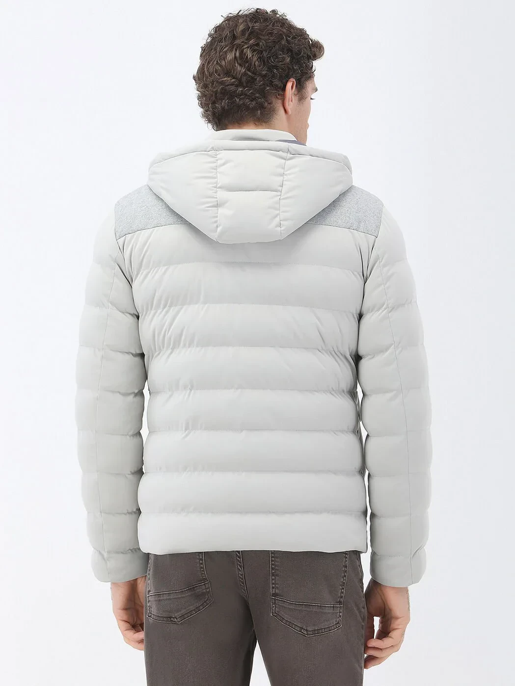 Açık Gri Regular Fit Micro Jel Elyaflı Spor Ceket - 6