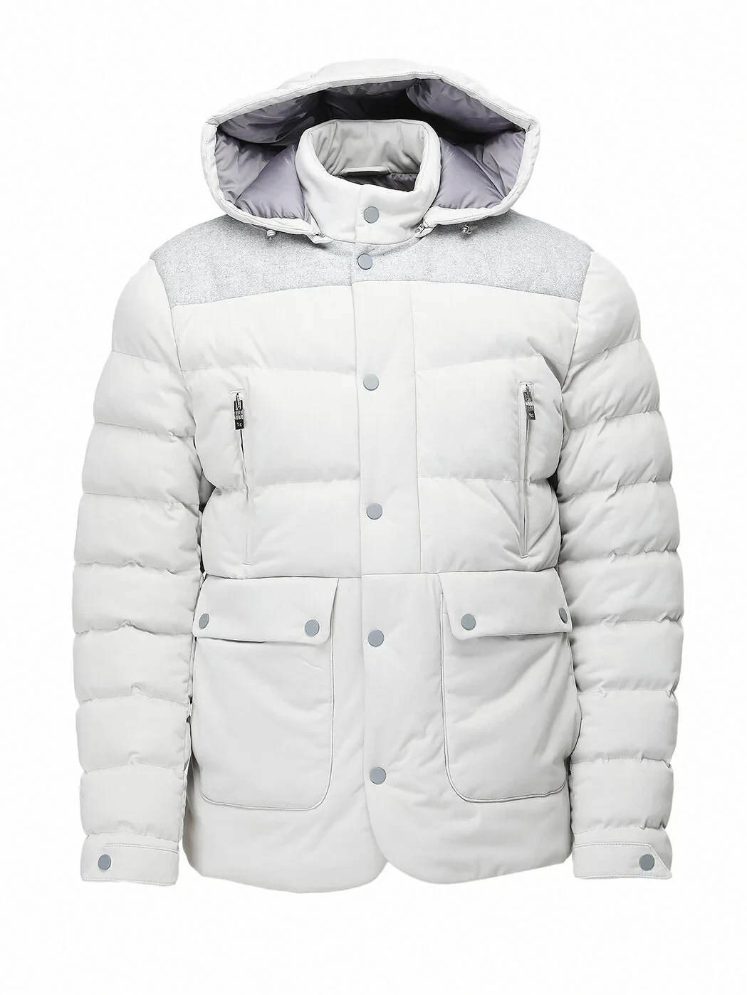 Açık Gri Regular Fit Micro Jel Elyaflı Spor Ceket - 7