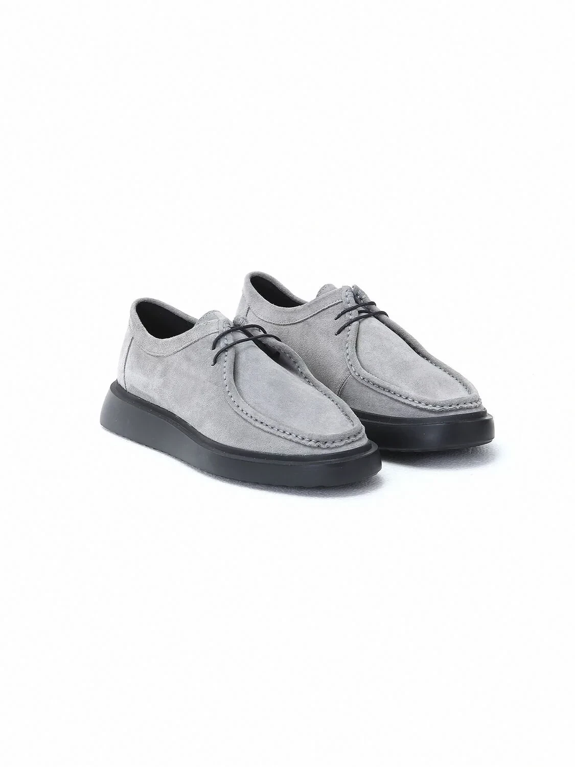 Açık Gri Süet Smart Casual Ayakkabı - 2