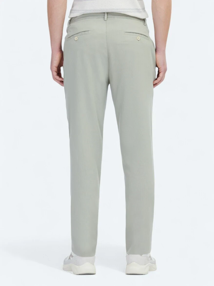 Açık Haki Dokuma Jogging Fit Casual Pamuk Karışımlı Pantolon 