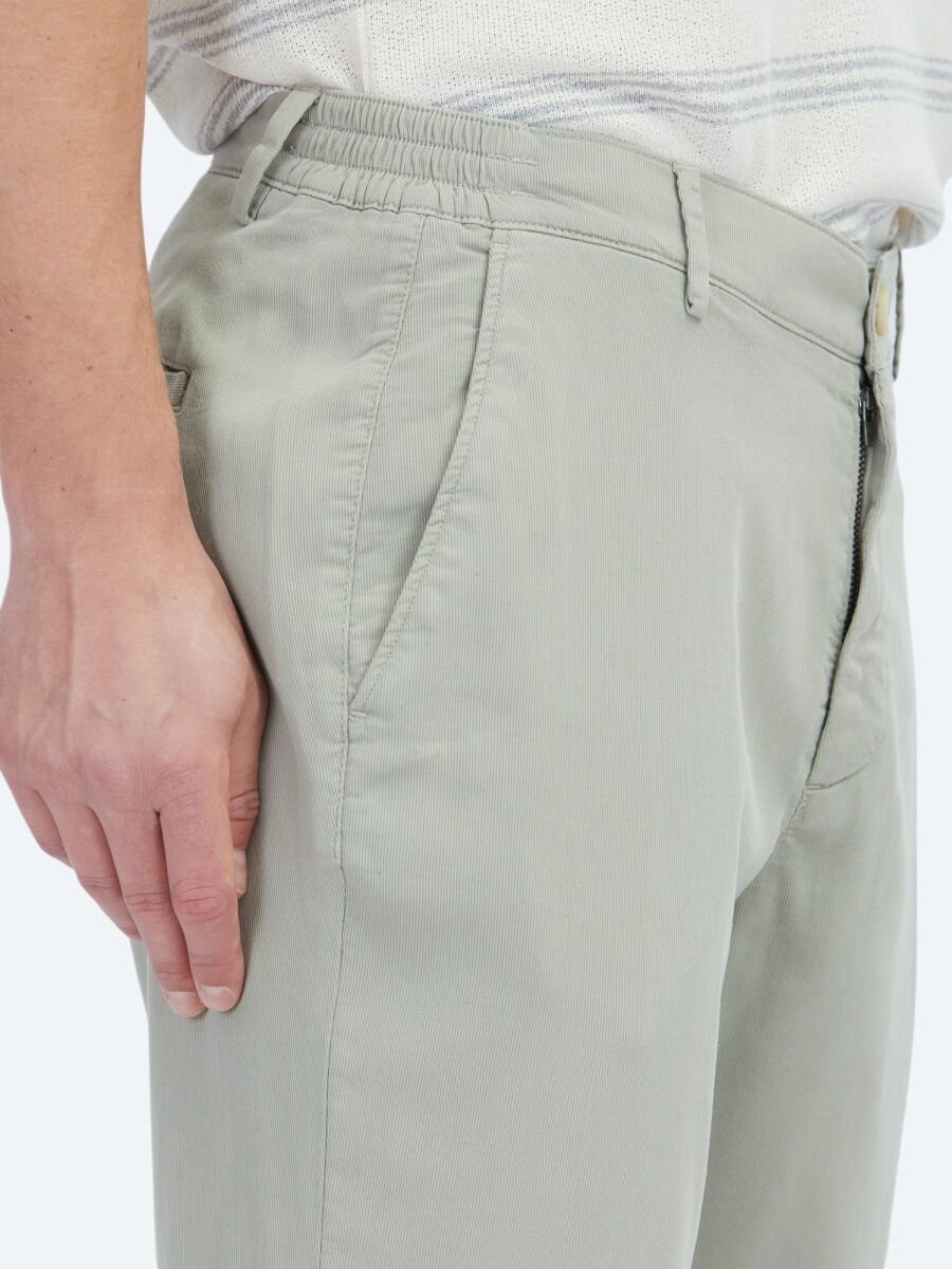 Açık Haki Dokuma Jogging Fit Casual Pamuk Karışımlı Pantolon - 3