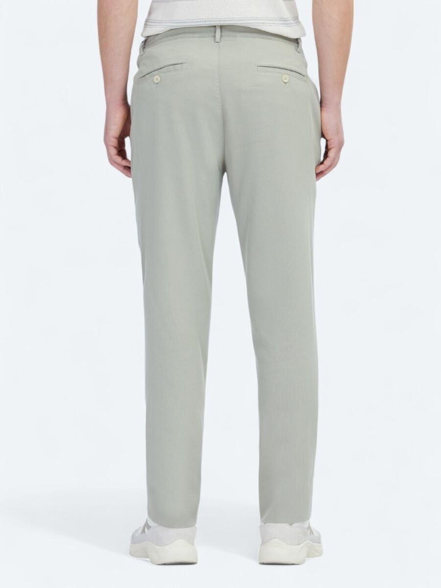 Açık Haki Dokuma Jogging Fit Casual Pamuk Karışımlı Pantolon - 4