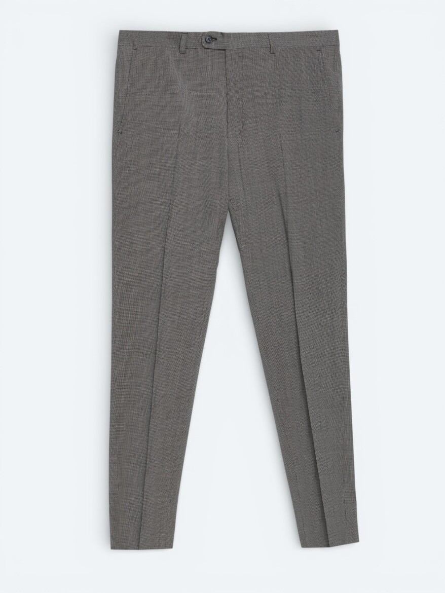Açık Kahve Modern Fit Yün Karışımlı Takım Elbise - 5