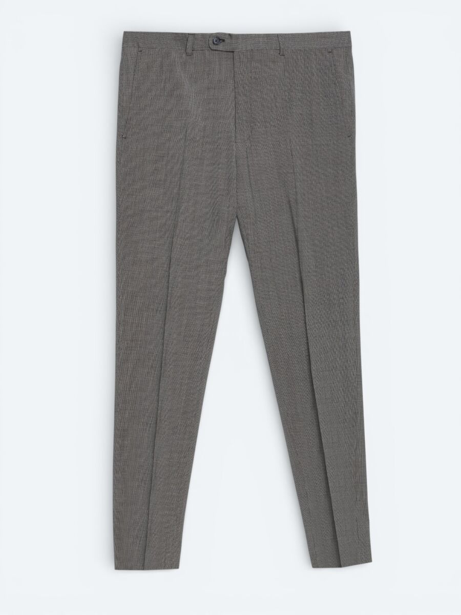Açık Kahve Modern Fit Yün Karışımlı Takım Elbise - 5