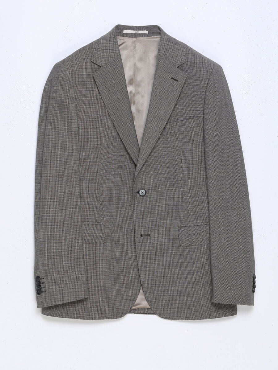 Açık Kahve Modern Fit Yün Karışımlı Takım Elbise - 6