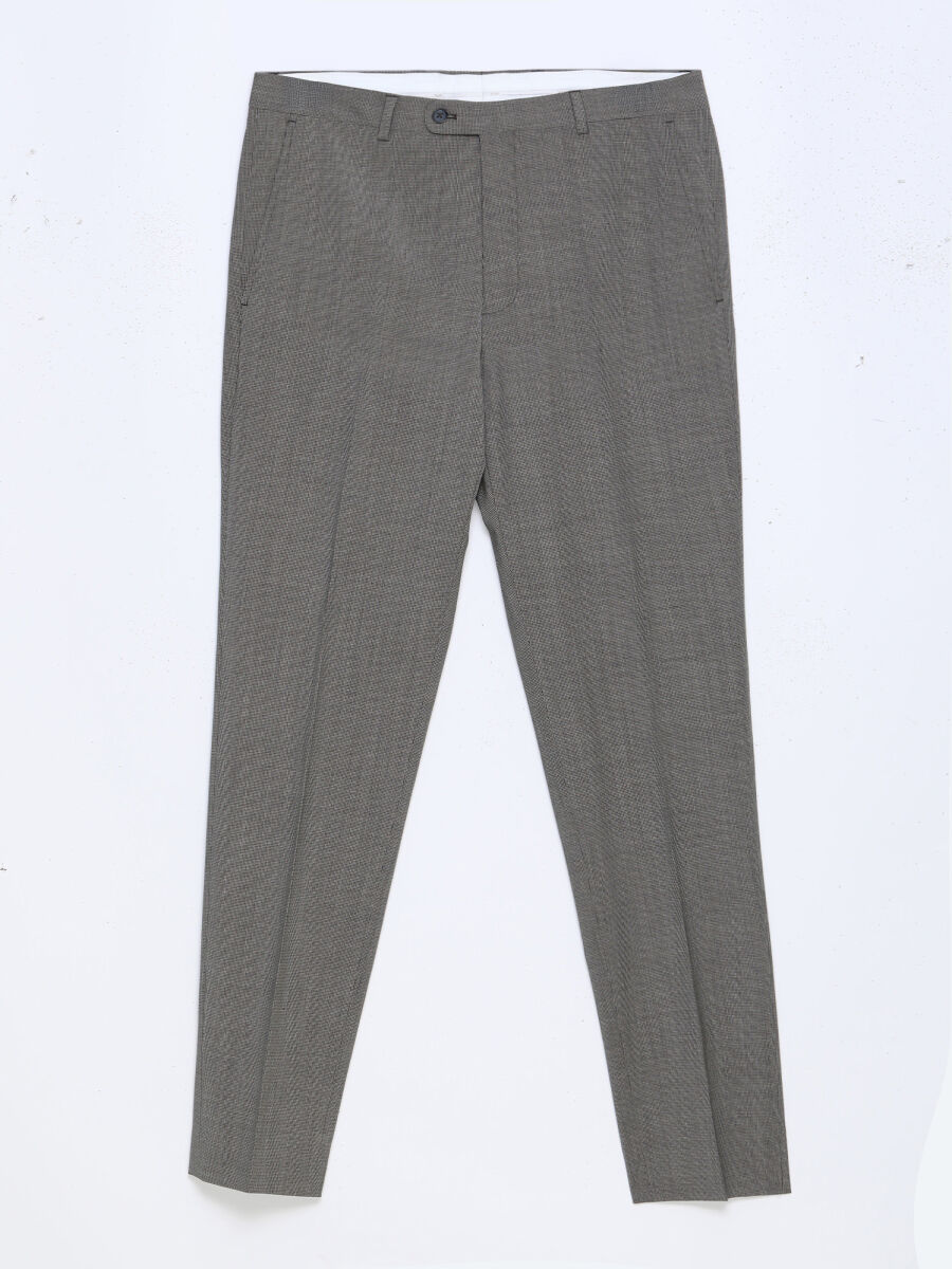 Açık Kahve Modern Fit Yün Karışımlı Takım Elbise - 7
