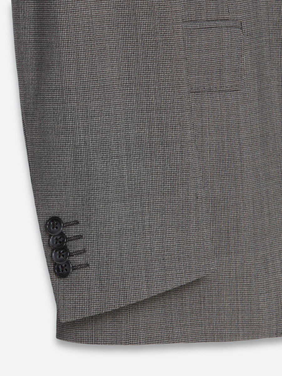 Açık Kahve Modern Fit Yün Karışımlı Takım Elbise - 9