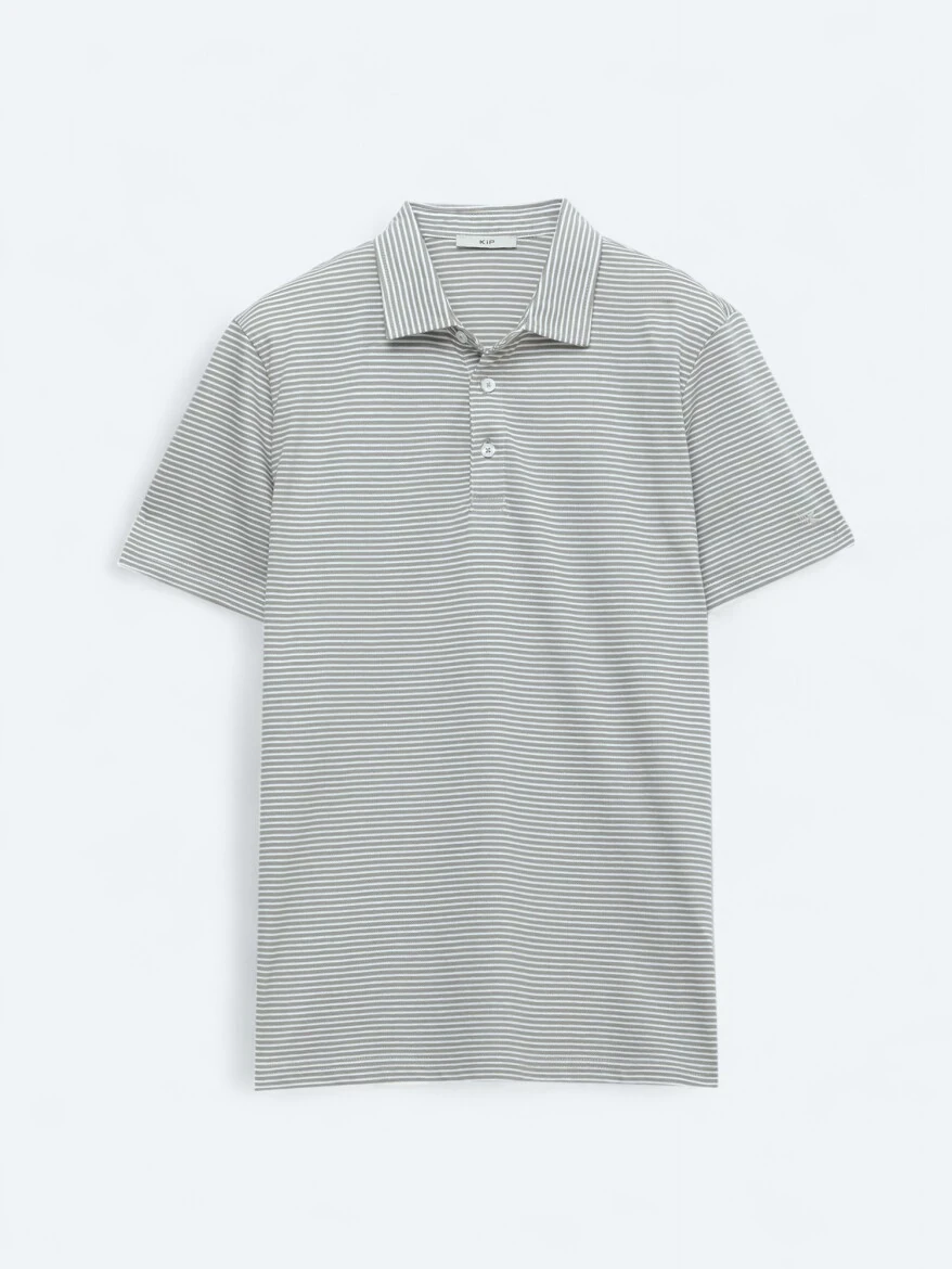 Açık Kahve Polo Yaka %100 Pamuk T-Shirt - 7