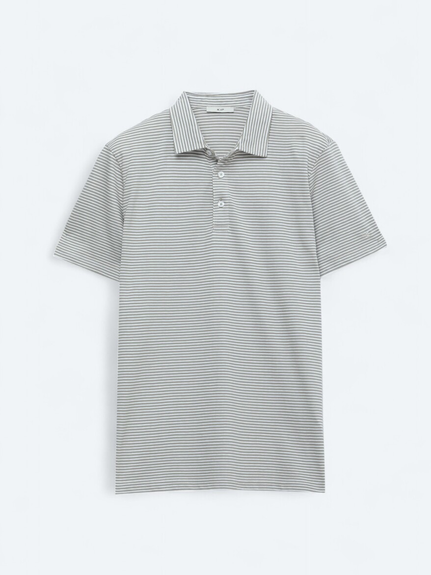 Açık Kahve Polo Yaka %100 Pamuk T-Shirt - 7