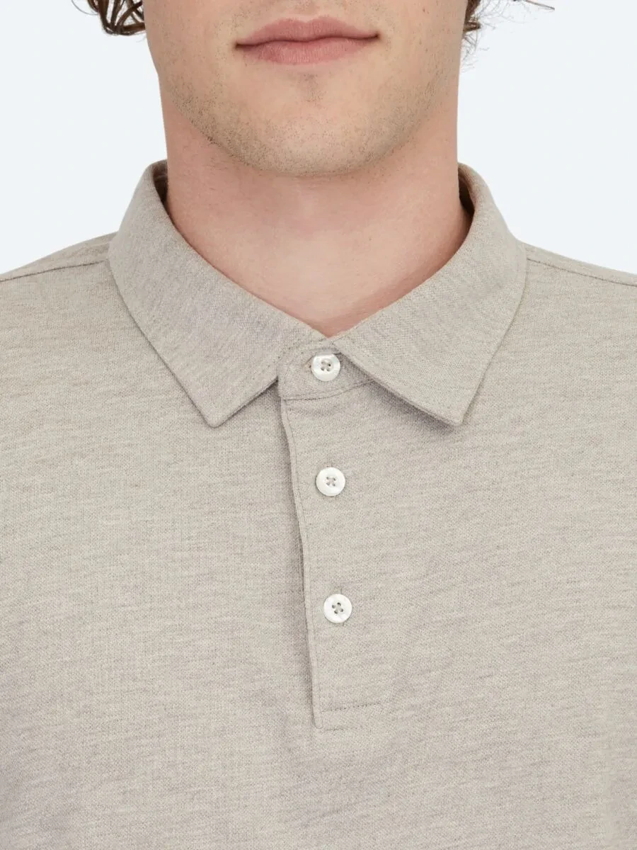 Açık Kahve Polo Yaka Pamuk Karışımlı T-Shirt - 4