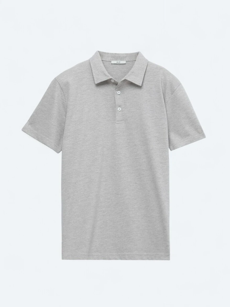 Açık Kahve Polo Yaka Pamuk Karışımlı T-Shirt - 6