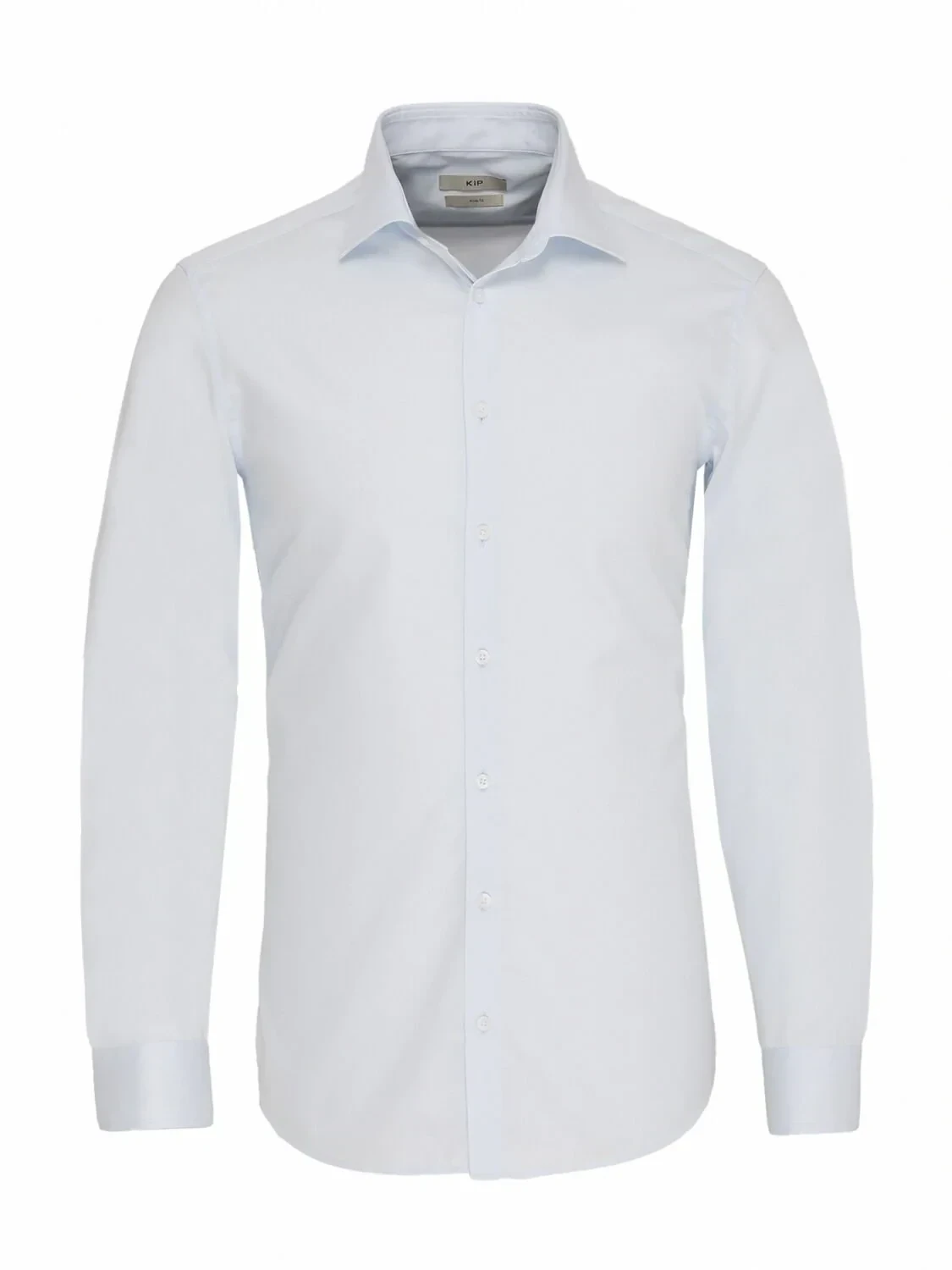 Açık Mavi Düz Slim Fit Dokuma Klasik %100 Pamuk Gömlek - 1