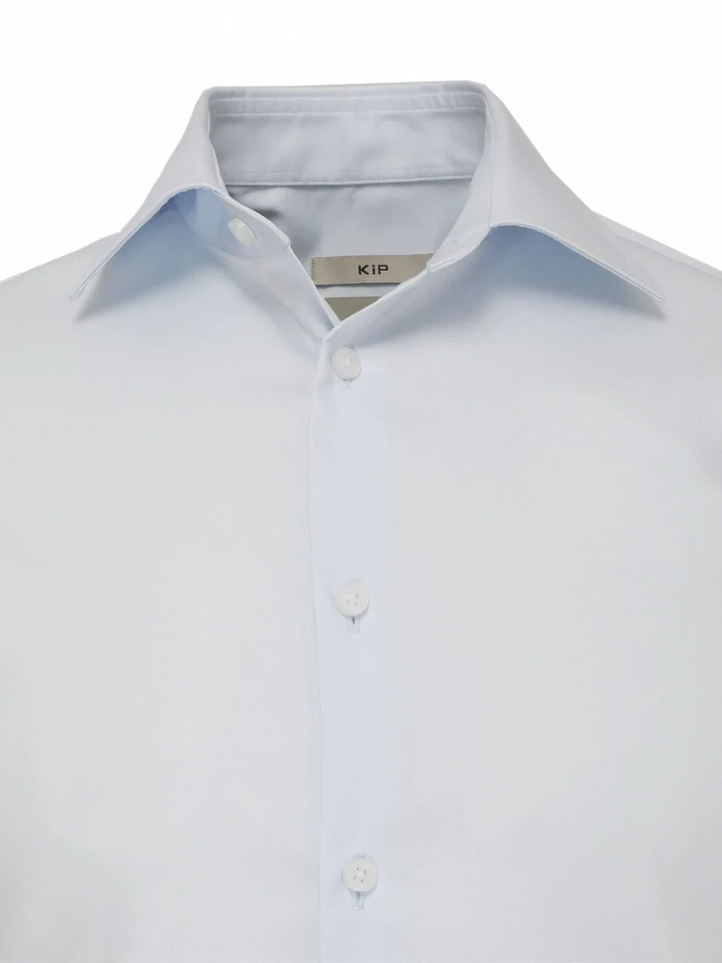 Açık Mavi Düz Slim Fit Dokuma Klasik %100 Pamuk Gömlek - 2