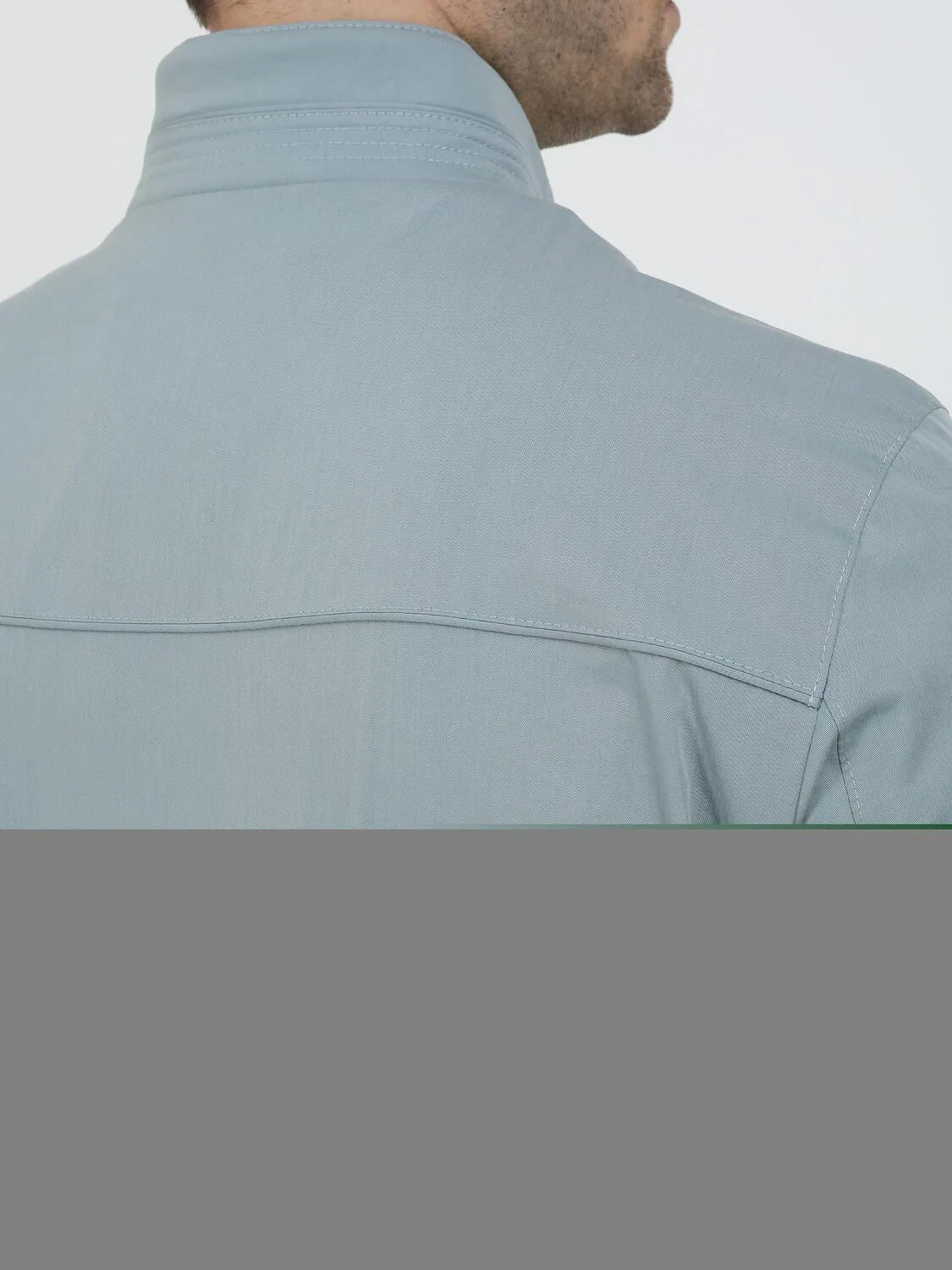 Açık Mavi Regular Fit Dik Yaka Casual Dokuma Mont - 6