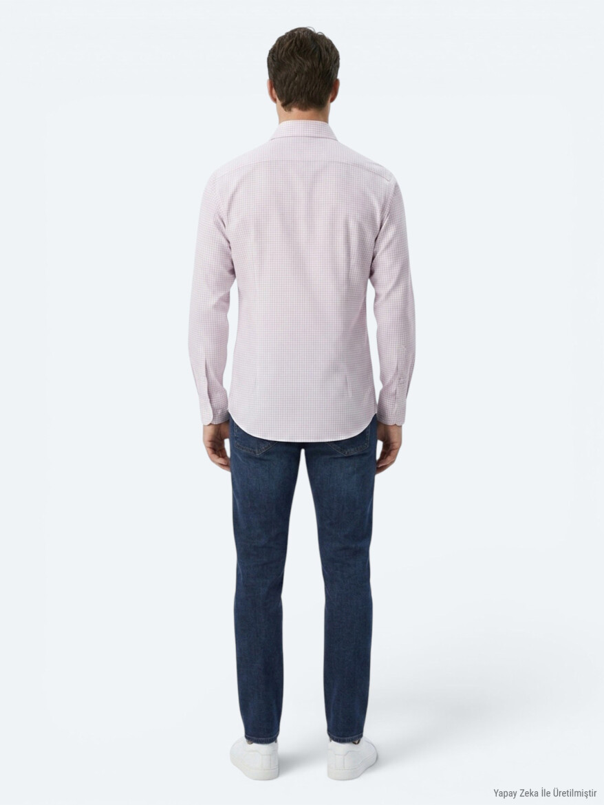 Açık Mavi Regular Fit Uzun Casual Gömlek - 5