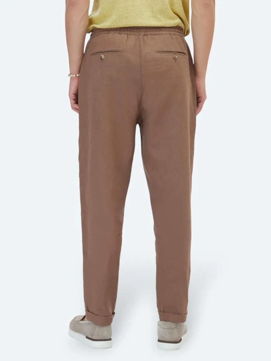 Açık Vizon Dokuma Jogging Fit Casual Pantolon - 6