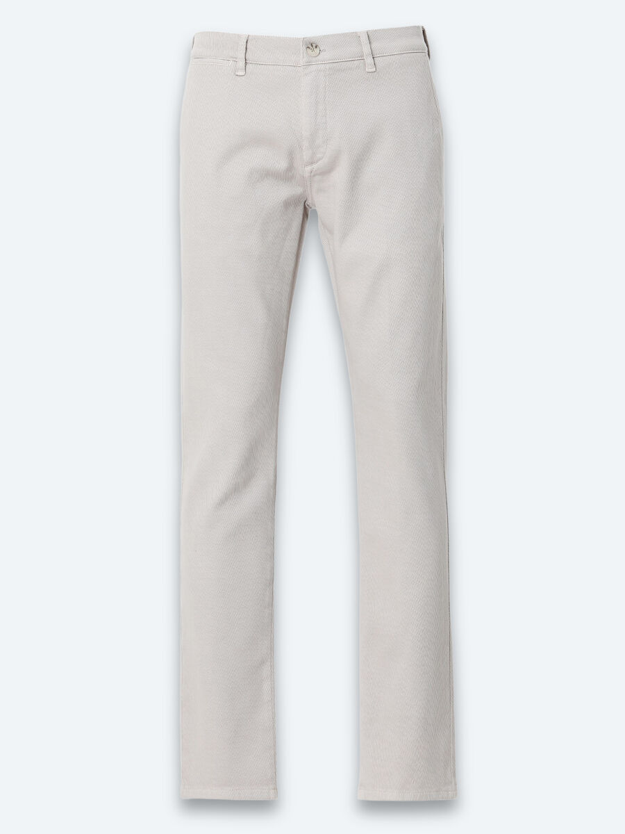 Açık Vizon Dokuma Slim Fit Smart Casual Pamuk Karışımlı Pantolon - 6