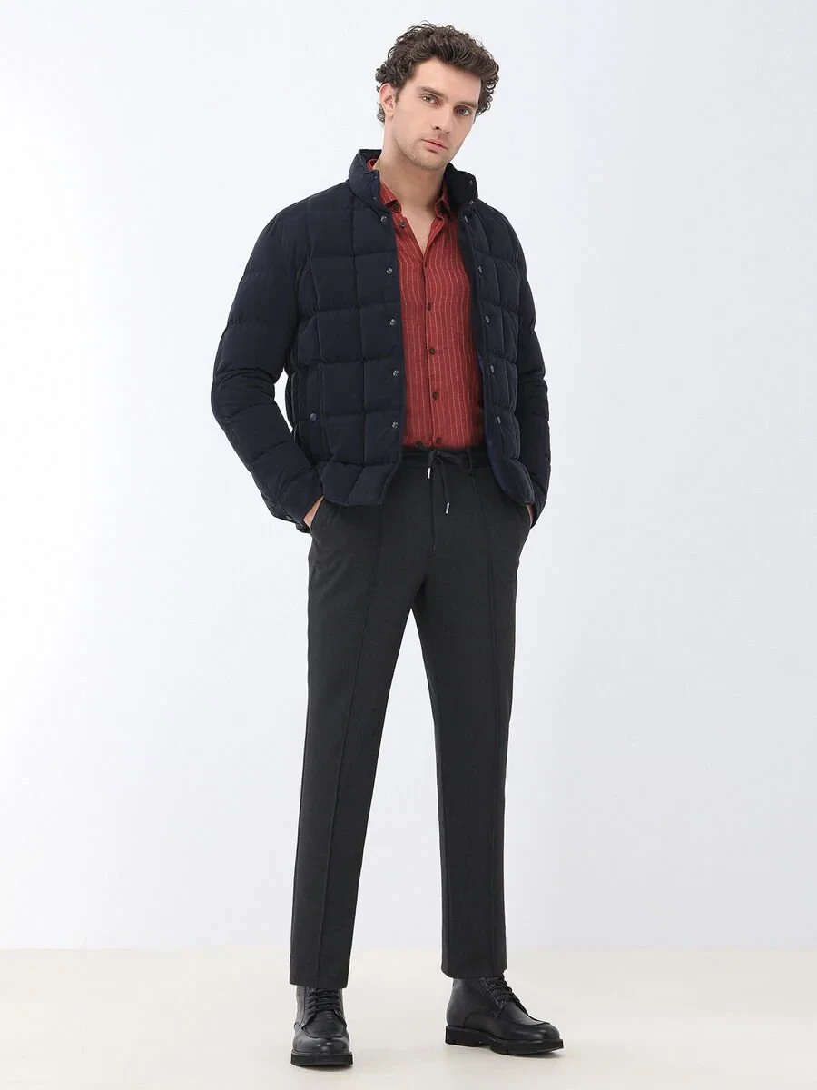 Antrasit Dokuma Jogging Fit Casual Pantolon - 3