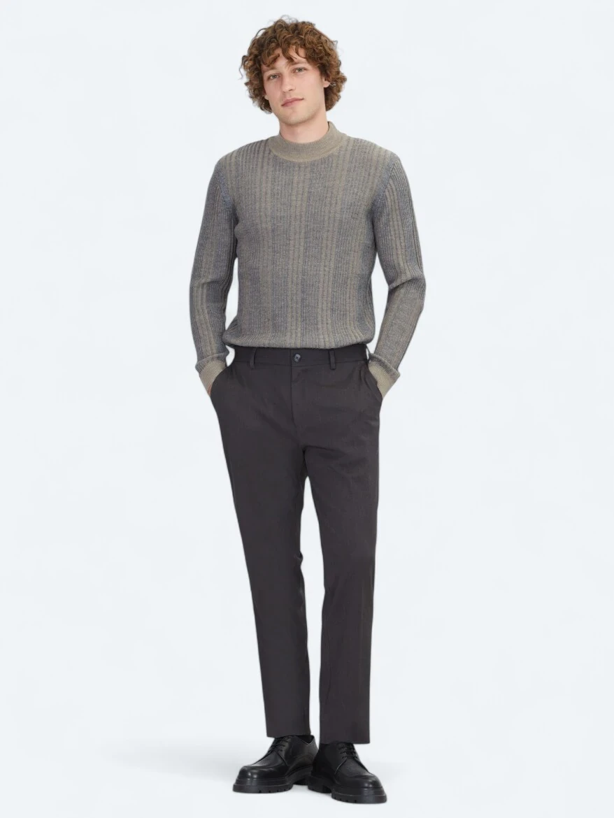 Antrasit Dokuma Jogging Fit Çevre Dostu Casual Pantolon - 1