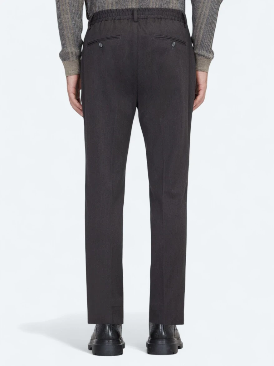 Antrasit Dokuma Jogging Fit Çevre Dostu Casual Pantolon - 5