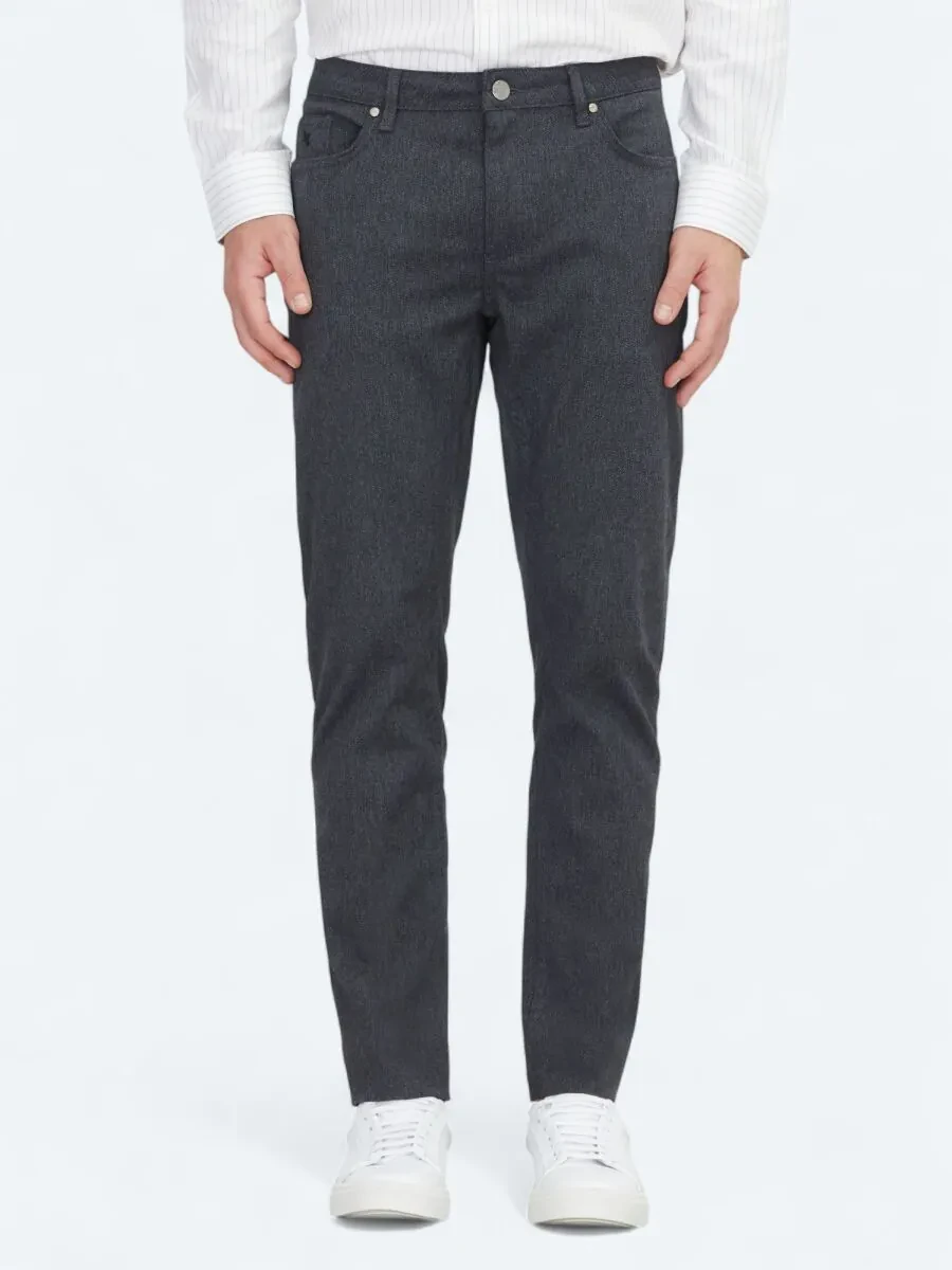 Antrasit Dokuma Regular Fit Casual Pamuk Karışımlı Pantolon - 2