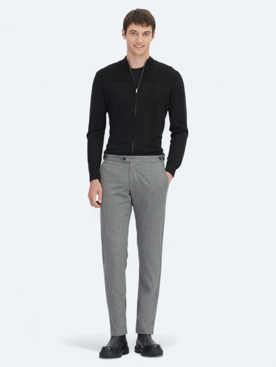 Antrasit Dokuma Regular Fit Casual Pantolon - KİP